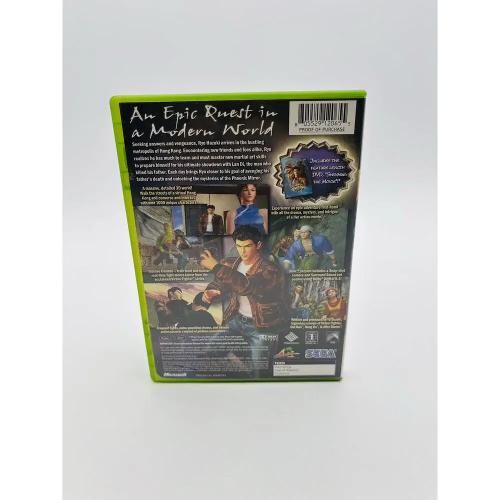 Shenmue II 2 Original XBOX Shenmue DVD Movie And Game Tested Works VG Condition